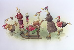 スケートのアヒル 作： Kestutis Kasparavicius